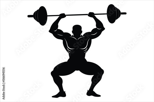 Powerful Gym Bodybuilding Barbell Vector Pack,

