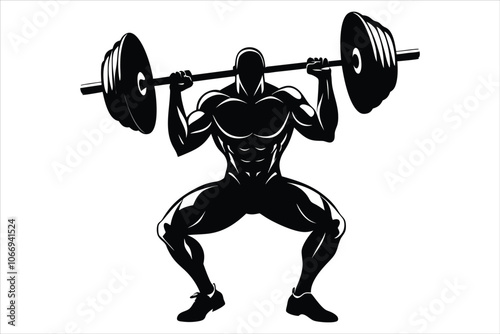Powerful Gym Bodybuilding Barbell Vector Pack,
