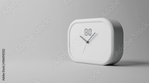 Minimalist White Clock