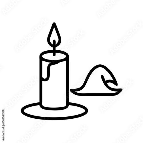 Logo for a magical candle store– Ideal for Esoteric Blogs, Mystical Websites, Spiritual Gift Shops, Tarot Reading Ads, or Halloween-Themed Stationery and Designs