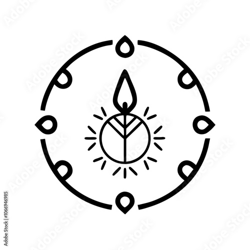 Logo for a magical candle store– Ideal for Esoteric Blogs, Mystical Websites, Spiritual Gift Shops, Tarot Reading Ads, or Halloween-Themed Stationery and Designs