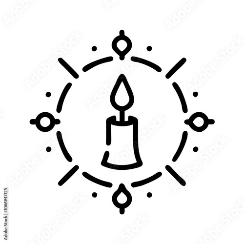 Logo for a magical candle store– Ideal for Esoteric Blogs, Mystical Websites, Spiritual Gift Shops, Tarot Reading Ads, or Halloween-Themed Stationery and Designs