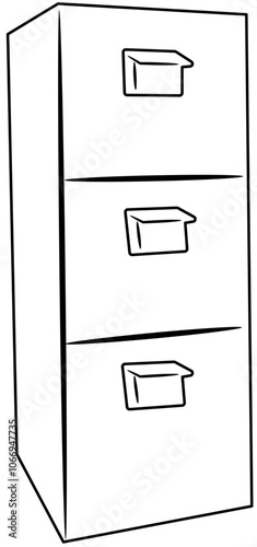 Office Equipment doodle element coloring page cartoon illustration