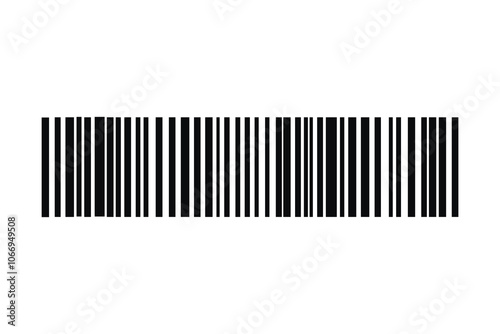Barcode isolated on white background. Code stripes sticker. Barcode labels, customers qr code
