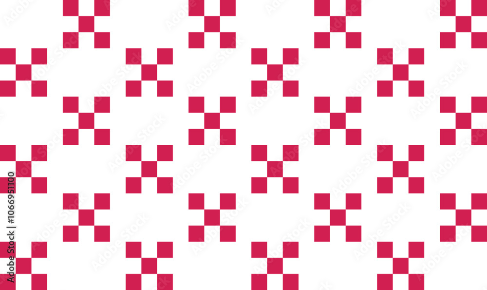 Fototapeta premium Red Check Pattern Background Vector Abstract Seamless Pattern popular grid pattern Print on the wall