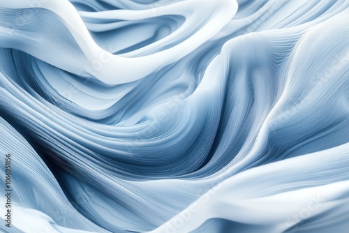 Captivating Abstract Swirls in Soft Blue Tones