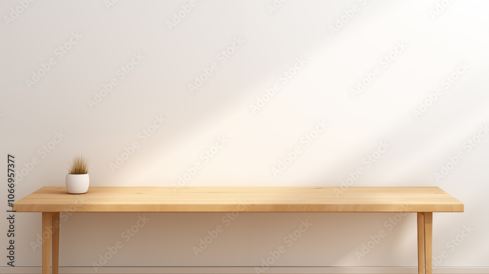 Fototapeta premium empty room with table and lamp