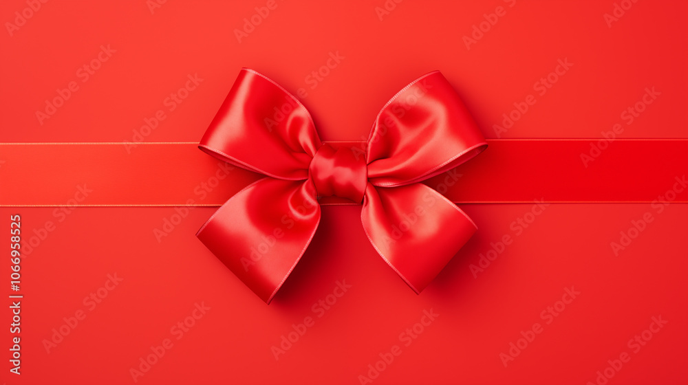 Perfect Red Satin Bow on Vibrant Red Background
Perfect Red Satin Bow on Vibrant Red Background