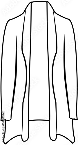 autumn clothes Doodle element coloring page cartoon illustration