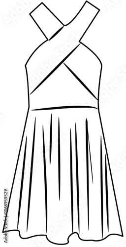 autumn clothes Doodle element coloring page cartoon illustration