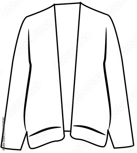 autumn clothes Doodle element coloring page cartoon illustration