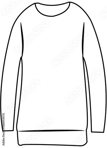 autumn clothes Doodle element coloring page cartoon illustration