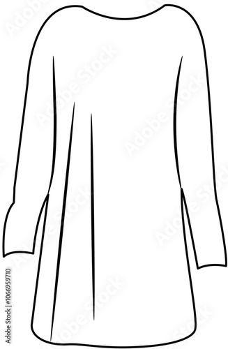 autumn clothes Doodle element coloring page cartoon illustration