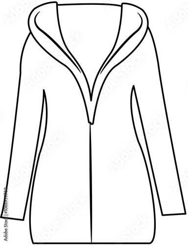 autumn clothes Doodle element coloring page cartoon illustration