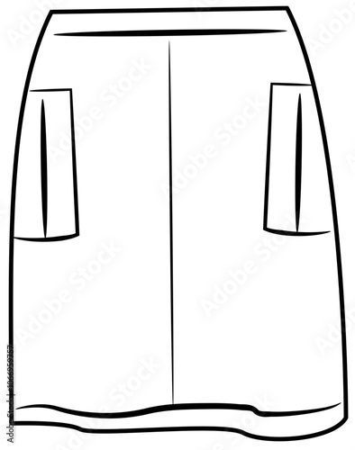 autumn clothes Doodle element coloring page cartoon illustration
