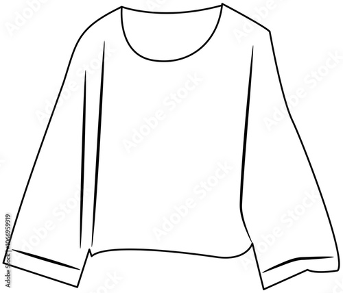 autumn clothes Doodle element coloring page cartoon illustration