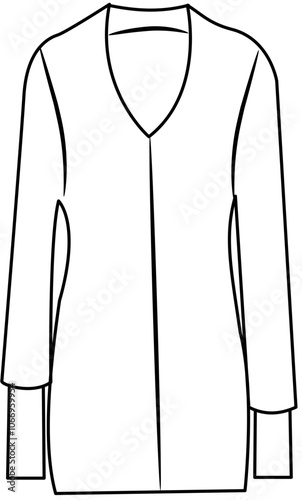 autumn clothes Doodle element coloring page cartoon illustration