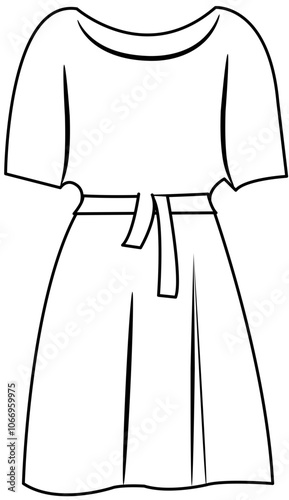 autumn clothes Doodle element coloring page cartoon illustration
