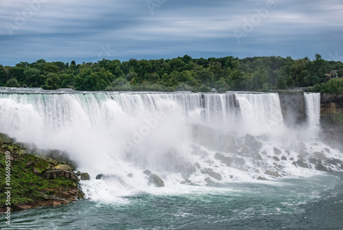 Niagara Falls view on broad side in Canada