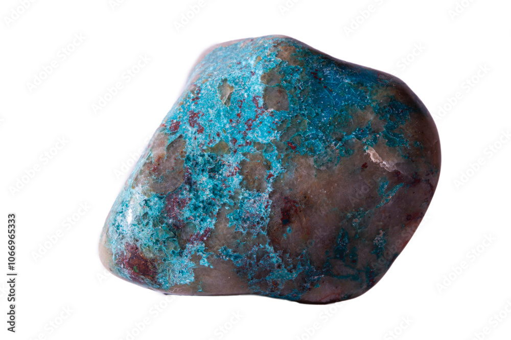 Mineral Rock Chrysocolla Blue Red Grey Texture Isolated Mineral Rock Chrysocolla Blue Red Grey Texture Isolated