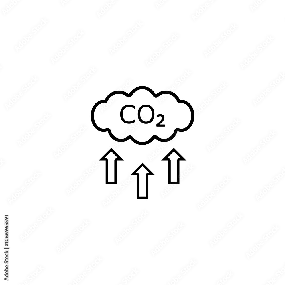 Carbon dioxide icon for your web site design isolated on white background. Carbon dioxide icon for your web site design isolated on white background.