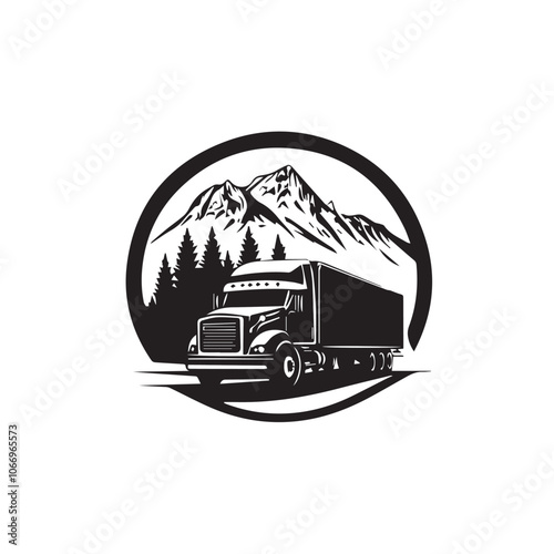 Logistics In cartoon, hand-drawn flat style. image for social media, websites and UI. Isolated 2D vector design in logo, icon, sketch style, simple line vector, single color. AI Generative Art.