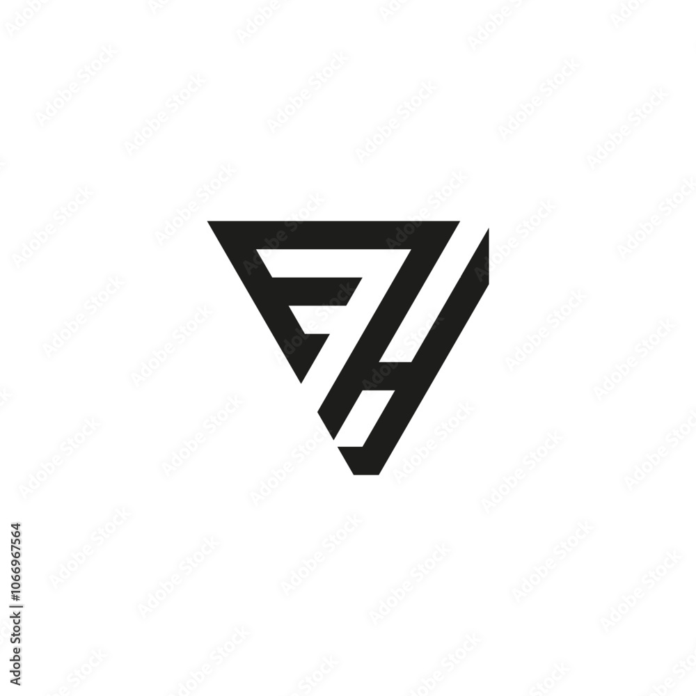 A sleek, minimalist triangle logo design featuring geometric shapes A sleek, minimalist triangle logo design featuring geometric shapes