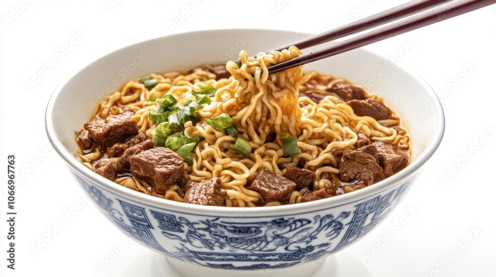 Beef noodles with a great aroma Beef noodles with a great aroma