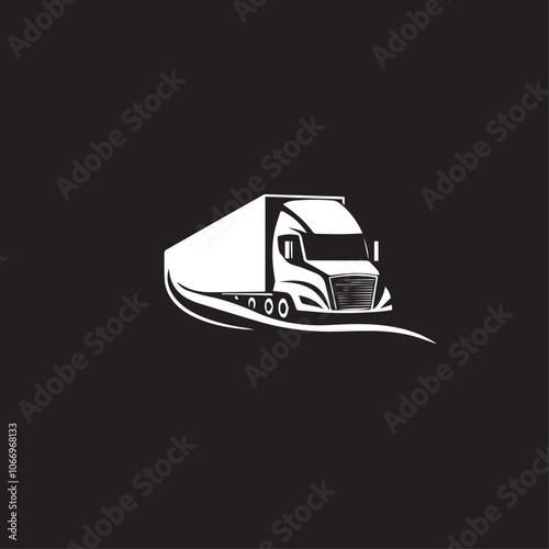 Logistics In cartoon, hand-drawn flat style. image for social media, websites and UI. Isolated 2D vector design in logo, icon, sketch style, simple line vector, single color. AI Generative Art.