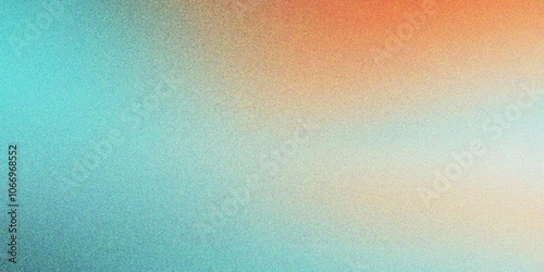 Abstract orange and blue texture gradient background, grainy noise gradient