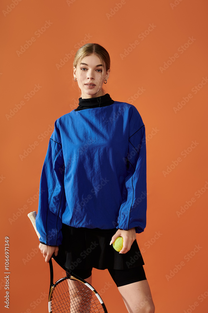 A talented athlete expresses her emotions while preparing for a prestigious tennis tournament. A talented athlete expresses her emotions while preparing for a prestigious tennis tournament.