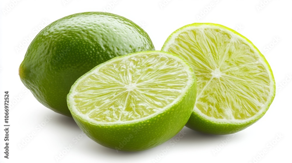 Fresh Green Limes Citrus Fruit Slices Food Healthy Ingredient Diet Vitamin C Cooking Juicy Fresh Green Limes Citrus Fruit Slices Food Healthy Ingredient Diet Vitamin C Cooking Juicy