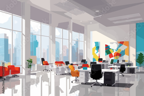 wpap art of corporate office  illustration AI generated image