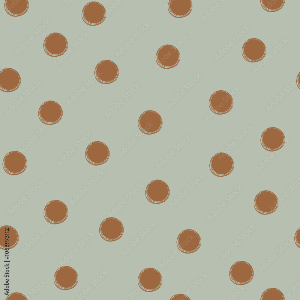 Brown polka dots, seamless pattern. vector illustration for wrapping paper, fabric, card. Brown polka dots, seamless pattern. vector illustration for wrapping paper, fabric, card.