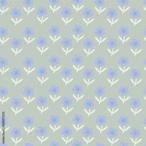 Cute  daisy pattern. Floral illustration for fabric, wrapping paper, wallpaper.