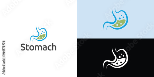 stomach logo. Simple vector logo design for medical human health.