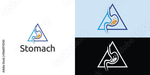 stomach logo. Simple vector logo design for medical human health.