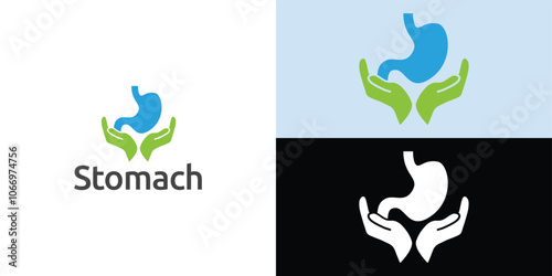 stomach logo. Simple vector logo design for medical human health.