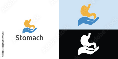 stomach logo. Simple vector logo design for medical human health.