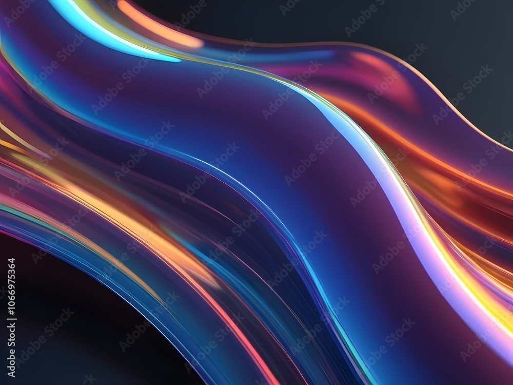 abstract colorful holographic curve glass effect background image abstract colorful holographic curve glass effect background image