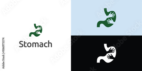 stomach logo. Simple vector logo design for medical human health.