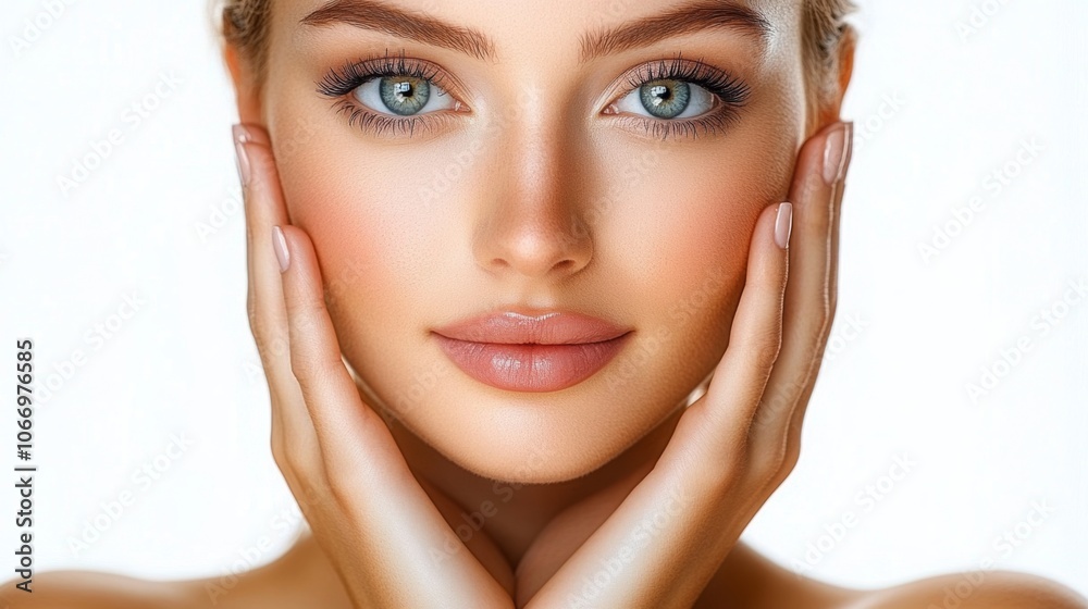 Beautiful Woman Face Skincare Beauty Portrait Closeup Beautiful Woman Face Skincare Beauty Portrait Closeup
