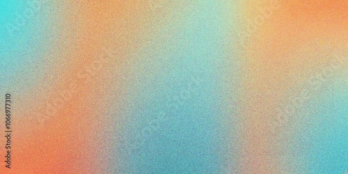 Abstract orange and blue texture gradient background, grainy noise gradient