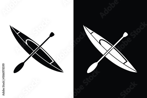 Kayak Icon - Illustration on White Background Vector Art Illustration on white background.