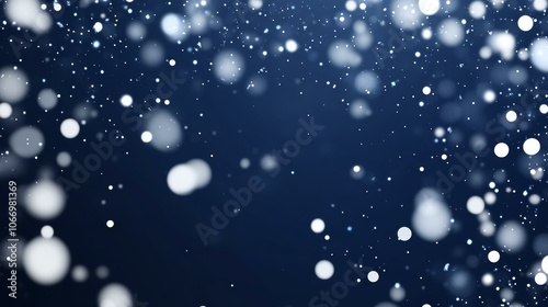 Dark blue background with white snowflakes, winter holiday theme