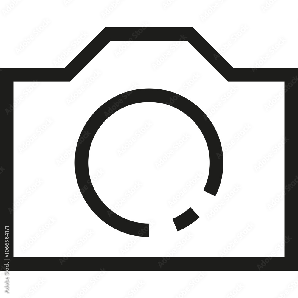 Iconic black and white camera symbol representing photography and visual storytelling Iconic black and white camera symbol representing photography and visual storytelling