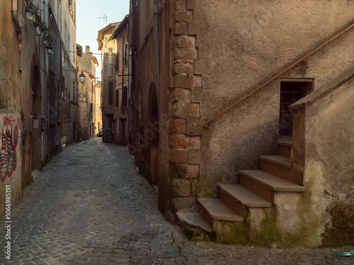 scorcio della città di Palestrina, nei pressi di Roma