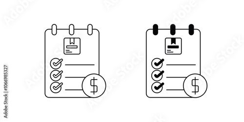 order fulfillment set icon with white background vector stock illustration