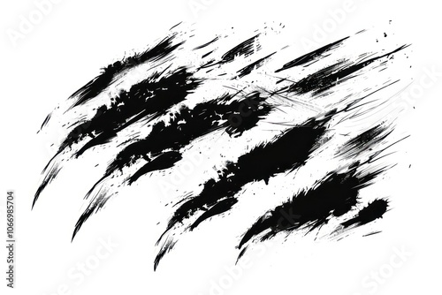 Dynamic black claw marks illustration photo