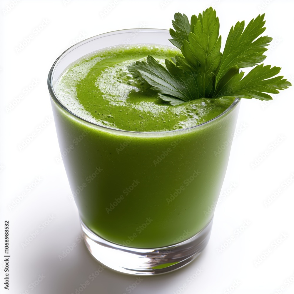 Vibrant green smoothie with fresh herbs for a healthy and energizing lifestyle Vibrant green smoothie with fresh herbs for a healthy and energizing lifestyle